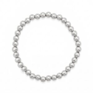 7.5 6mm Stainless Steel Bead Stretch Bracelet