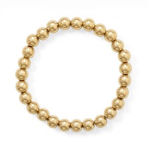 8 8mm 18 Karat Gold PVD Stainless Steel Bead Stretch Bracelet