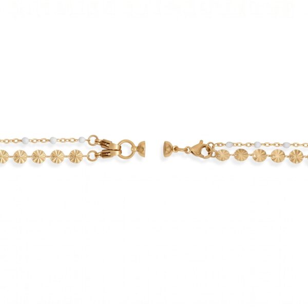 18 Karat Gold PVD Stainless Steel Magnetic Layering Converter Clasp - alternate view 3