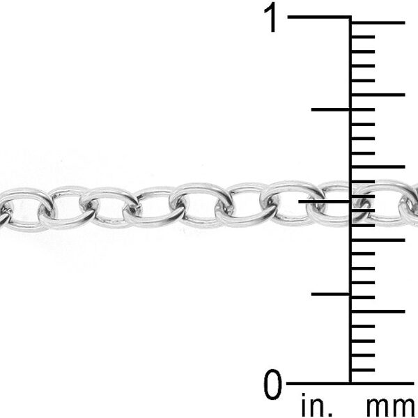 Close-up of the key charm and toggle clasp on the bracelet