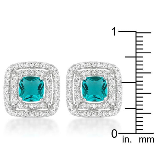 The earrings with cubic zirconia, 2.16 ct total stone weight, and Butterfly (post) backings.