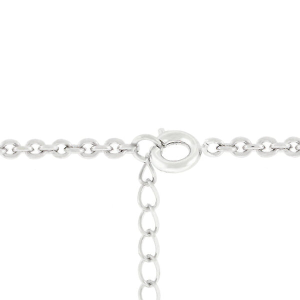 The pendant with round cubic zirconia in prong settings and 0.25 ct total stone weight.