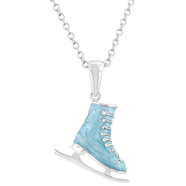 The pendant in rhodium plated over lead free alloy (brass) on a 16 Inch link chain with a 2 Inch Extender.