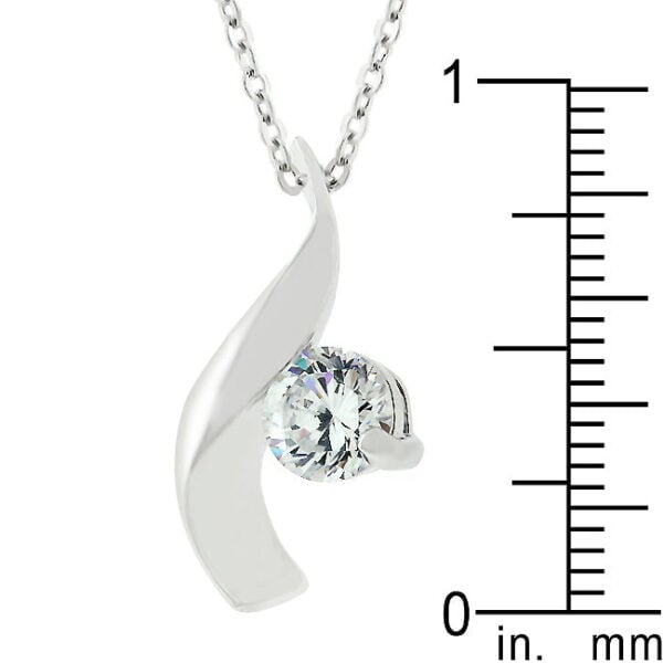 Twist pendant with 15.5 Inch link chain, 2 Inch Extender, and lobster clasp.