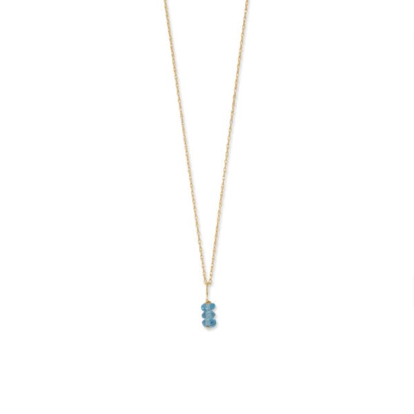 14K gold pendant chain with a rope design and spring ring clasp.