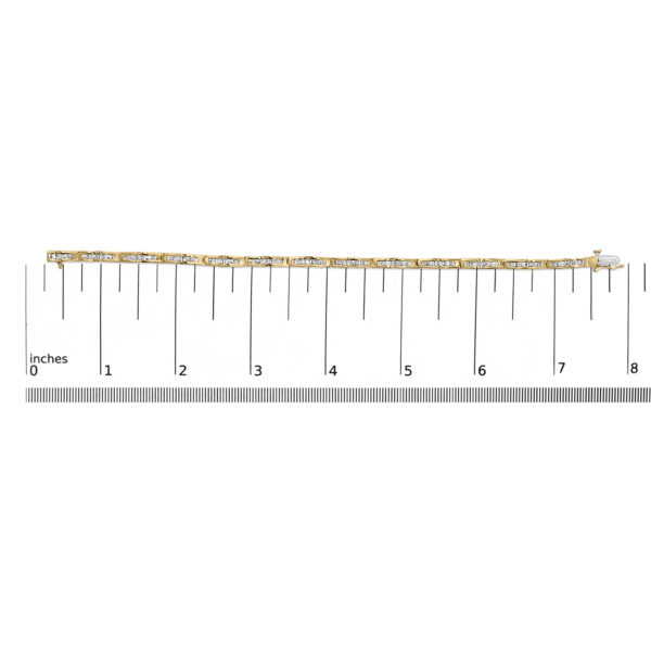 Bracelet shown next to a ruler for size reference