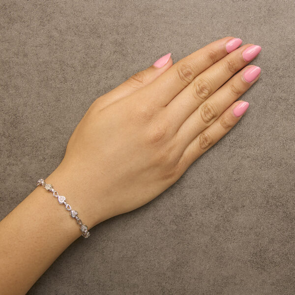 Bracelet shown worn on a model's wrist