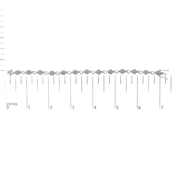 Bracelet shown next to a scale reference to indicate its size