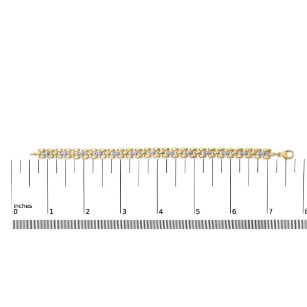 Panther link bracelet laid flat at its full length