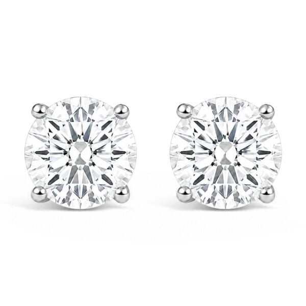 IGI Certified 14K White Gold 10.00 Cttw Lab Grown Diamond Solitaire Stud Earrings