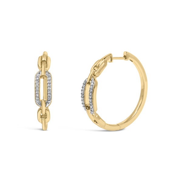 Side angle of the earrings showing the latch closure