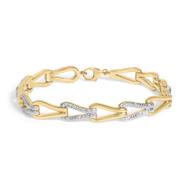 The bracelet with pave-set diamonds, shown flat against a plain background