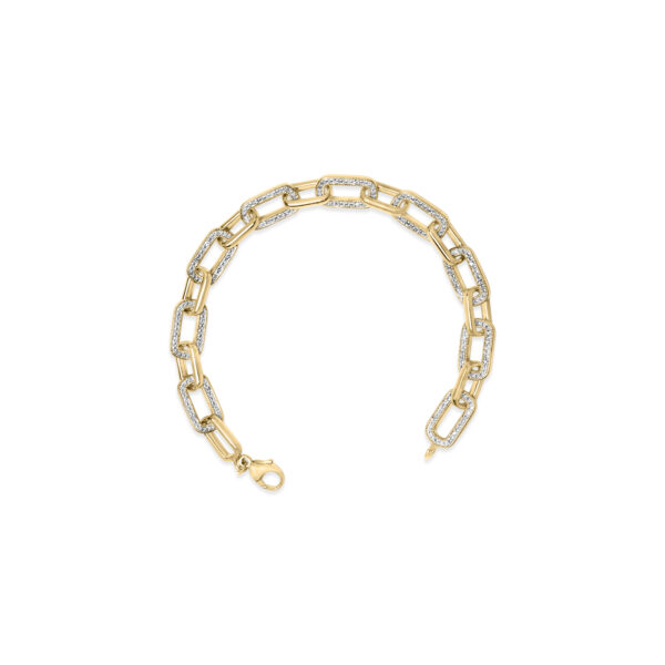 24K gold plated bracelet clasp area with lobster claw closure visible