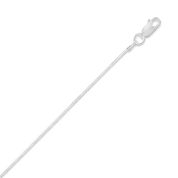 Sterling silver necklace with a lobster clasp.