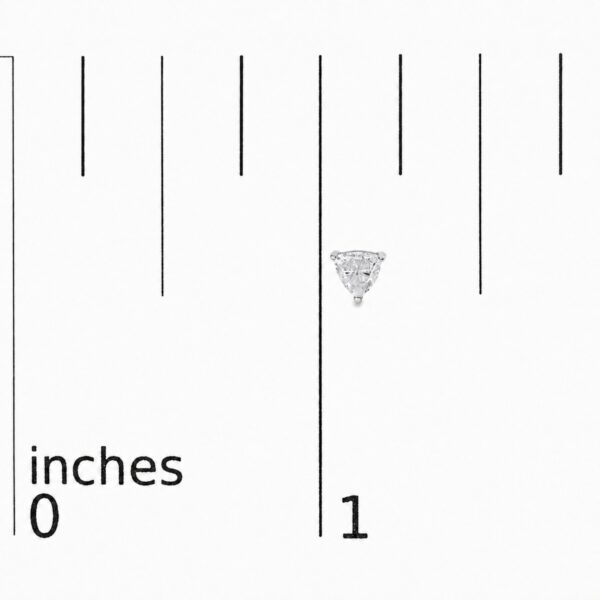 14K White Gold 1/2 Cttw Lab Grown Trillion Cut Solitaire Diamond Stud Earrings - alternate view 4