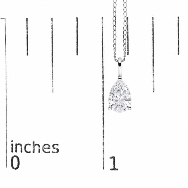 14K White Gold 3/4 Cttw Lab Grown Pear Diamond Solitaire Pendant Necklace - alternate view 4