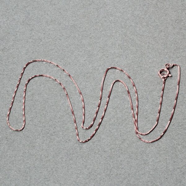 14k Rose Gold Classic Box Chain (0.45 mm) - alternate view 5