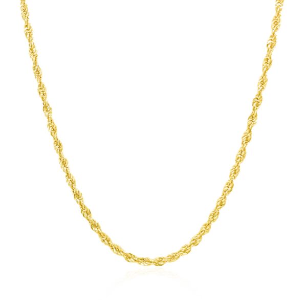 14k Yellow Gold Light Rope Chain (2.00 mm) - alternate view 2