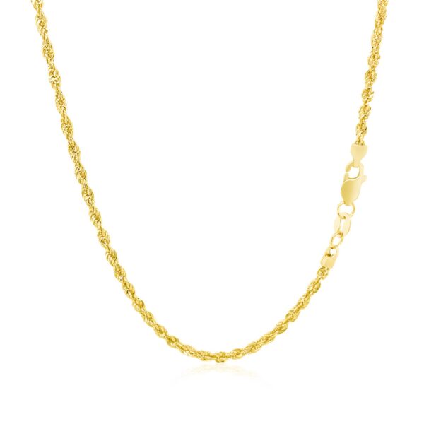 14k Yellow Gold Light Rope Chain (2.00 mm) - alternate view 3