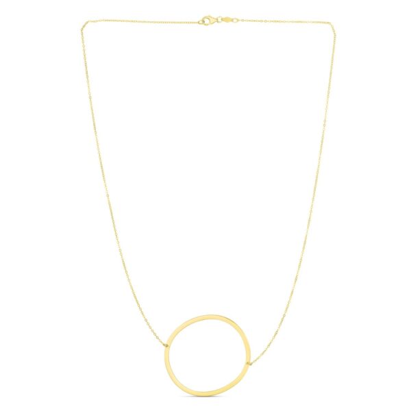 14K Yellow Gold Yours Truly Large Initial O Necklace - alternate view 2