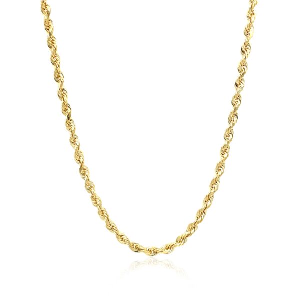10k Yellow Gold Solid Diamond Cut Rope Chain (2.75 mm) - alternate view 2