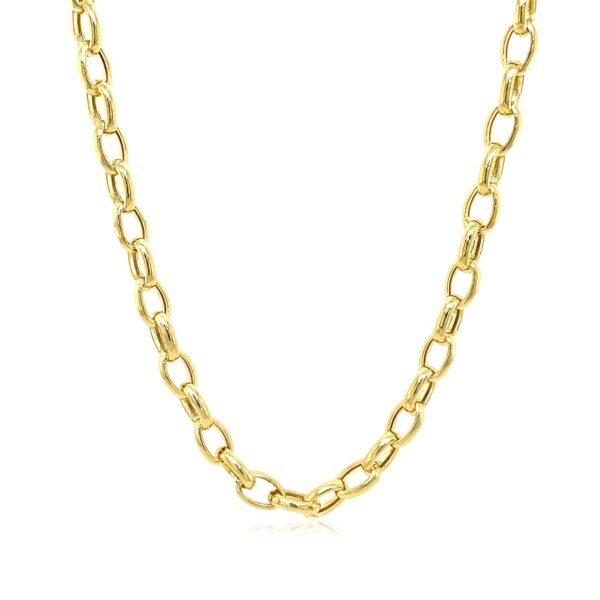 14k Yellow Gold Oval Rolo Chain (4.6 mm) - alternate view 2