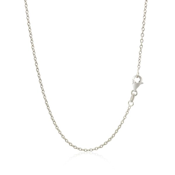 18k White Gold Round Cable Chain (1.50 mm) - alternate view 3