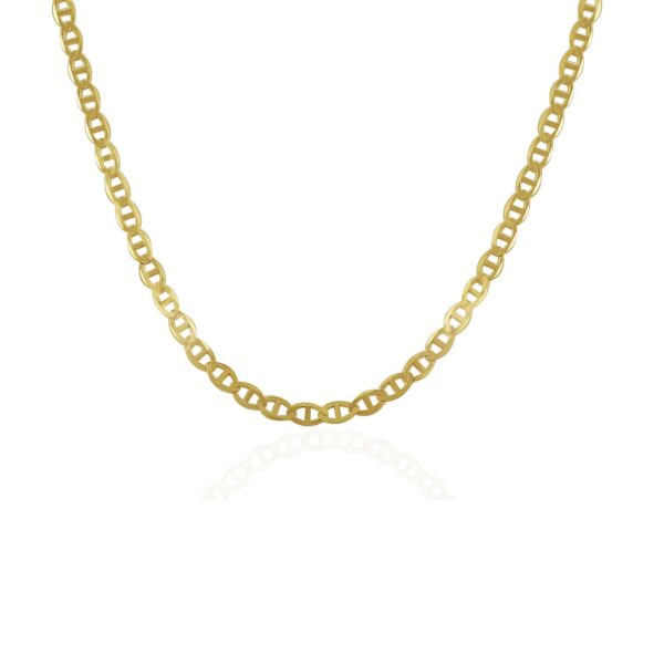 10k Yellow Gold Mariner Link Chain (3.20 mm) - alternate view 2