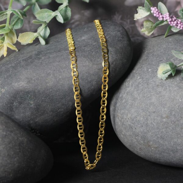10k Yellow Gold Mariner Link Chain (3.20 mm) - alternate view 4