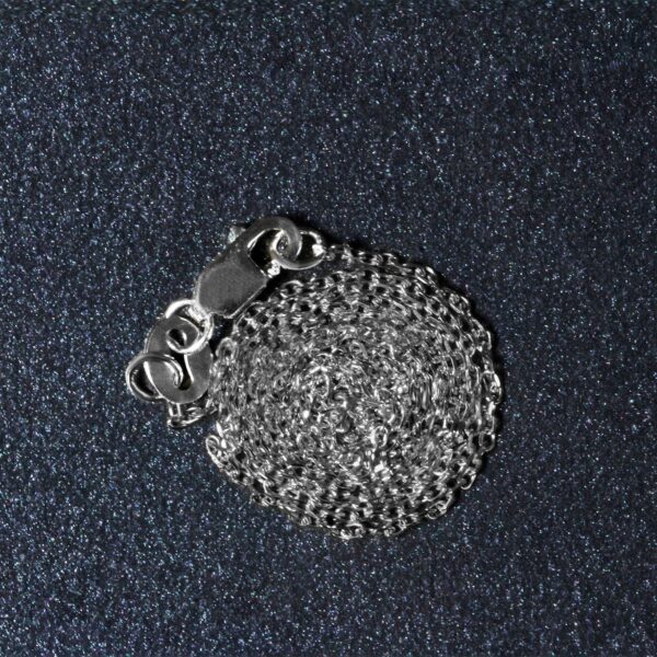 14k White Diamond Cut Cable Link Chain (0.87 mm) - White Gold - alternate view 5