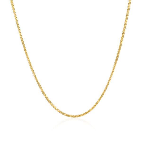 14k Yellow Gold Round Chain (1.2 mm) - alternate view 2