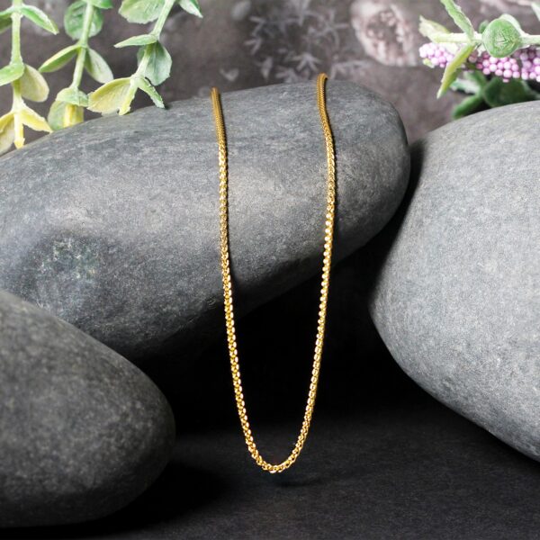 14k Yellow Gold Round Chain (1.2 mm) - alternate view 4