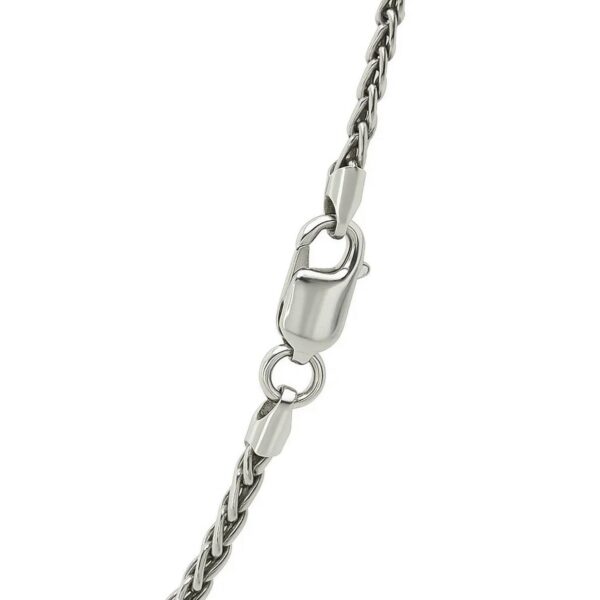 Sterling Silver Rhodium Plated Wheat Chain (2.20 mm) - alternate view 4