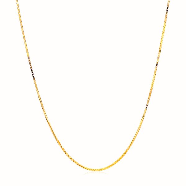 14k Yellow Gold Adjustable Box Chain (0.70 mm) - alternate view 2