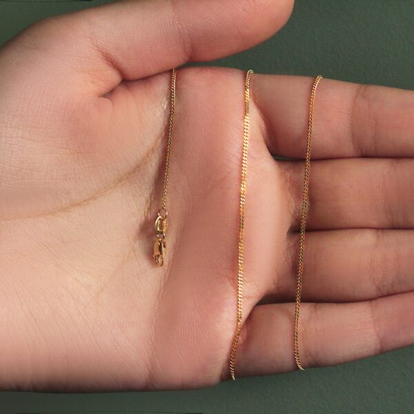 10k Yellow Gold Gourmette Chain 1.0mm (1.00 mm) - alternate view 5