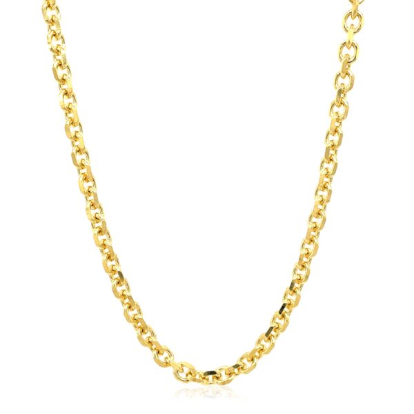 14k Yellow Gold Diamond Cut Cable Link Chain (3.70 mm) - alternate view 2