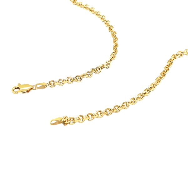 14k Yellow Gold Diamond Cut Cable Link Chain (3.70 mm) - alternate view 4
