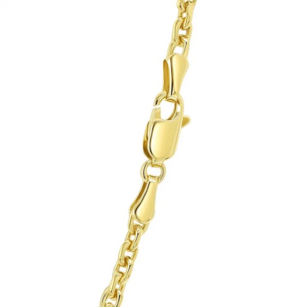 14k Yellow Gold Diamond Cut Cable Link Chain (3.70 mm) - alternate view 5