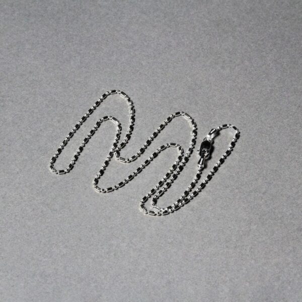 14k White Gold Diamond-Cut Alternating Bead Chain (1.10 mm) - alternate view 5