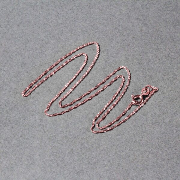 14k Rose Gold Singapore Chain (1.10 mm) - alternate view 5