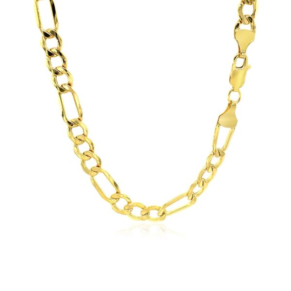 14k Yellow Gold Lite Figaro Chain (5.60 mm) - alternate view 3
