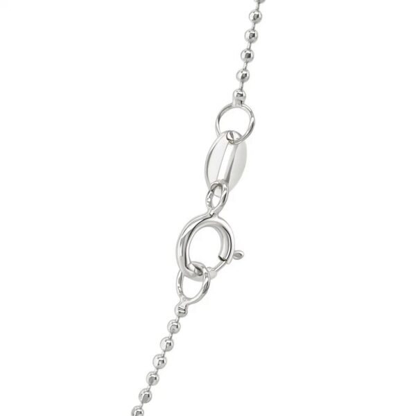 14k White Gold Diamond-Cut Bead Chain (0.90 mm) - alternate view 3
