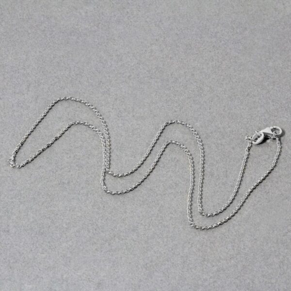 14k White Gold Oval Cable Link Chain (1.20 mm) - alternate view 5