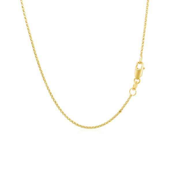 14k Yellow Gold Diamond Cut Rolo Chain (1.10 mm) - alternate view 3