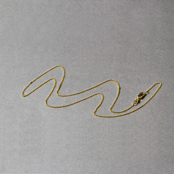 14k Yellow Gold Diamond Cut Rolo Chain (1.10 mm) - alternate view 5