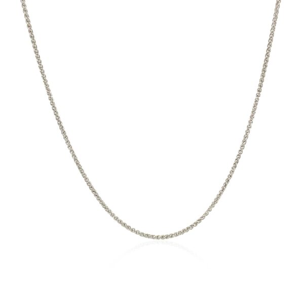 10k White Gold Wheat Chain 1.0mm (1.00 mm) - alternate view 2