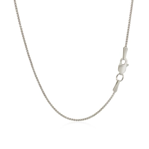 10k White Gold Wheat Chain 1.0mm (1.00 mm) - alternate view 3
