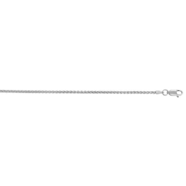 Sterling Silver Rhodium Plated Wheat Chain (1.90 mm) - alternate view 2