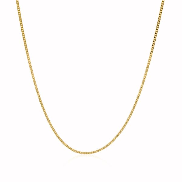 10k Yellow Gold Gourmette Chain (1.40 mm) - alternate view 2