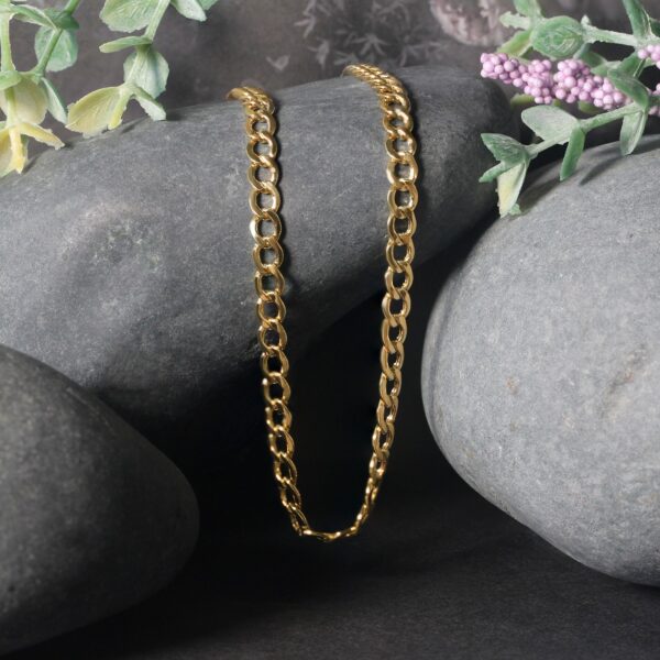 14k Yellow Gold Curb Chain (4.40 mm) - alternate view 4